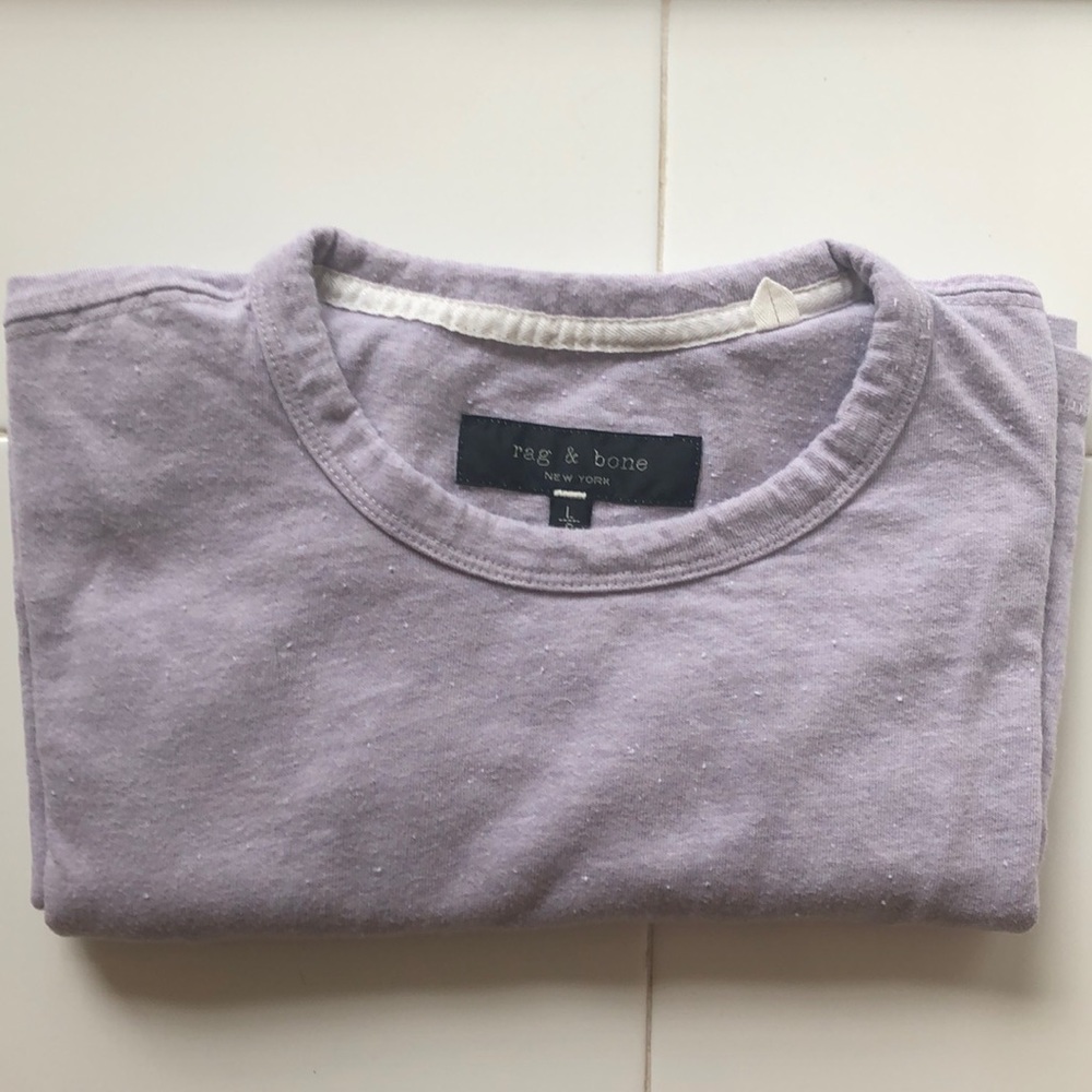 Large Rag & Bone lavender classic t shirt